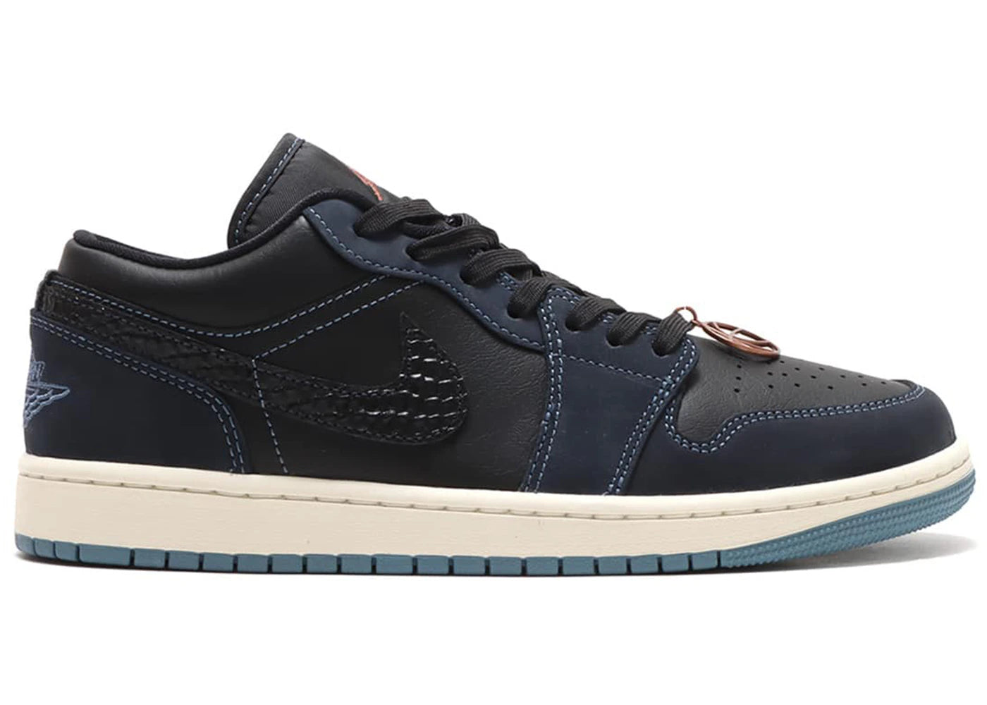 Jordan 1 Low Se Black Dark Obsidian Snakeskin (Women'S)
