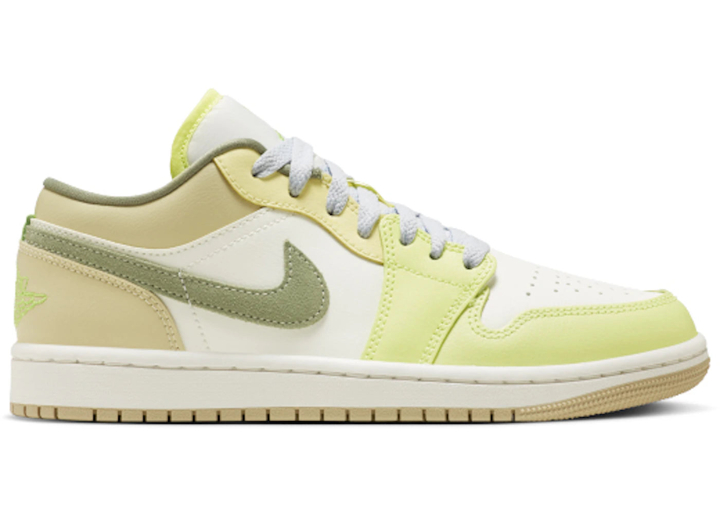 Jordan 1 Low Sail White Oil Green (Women'S)