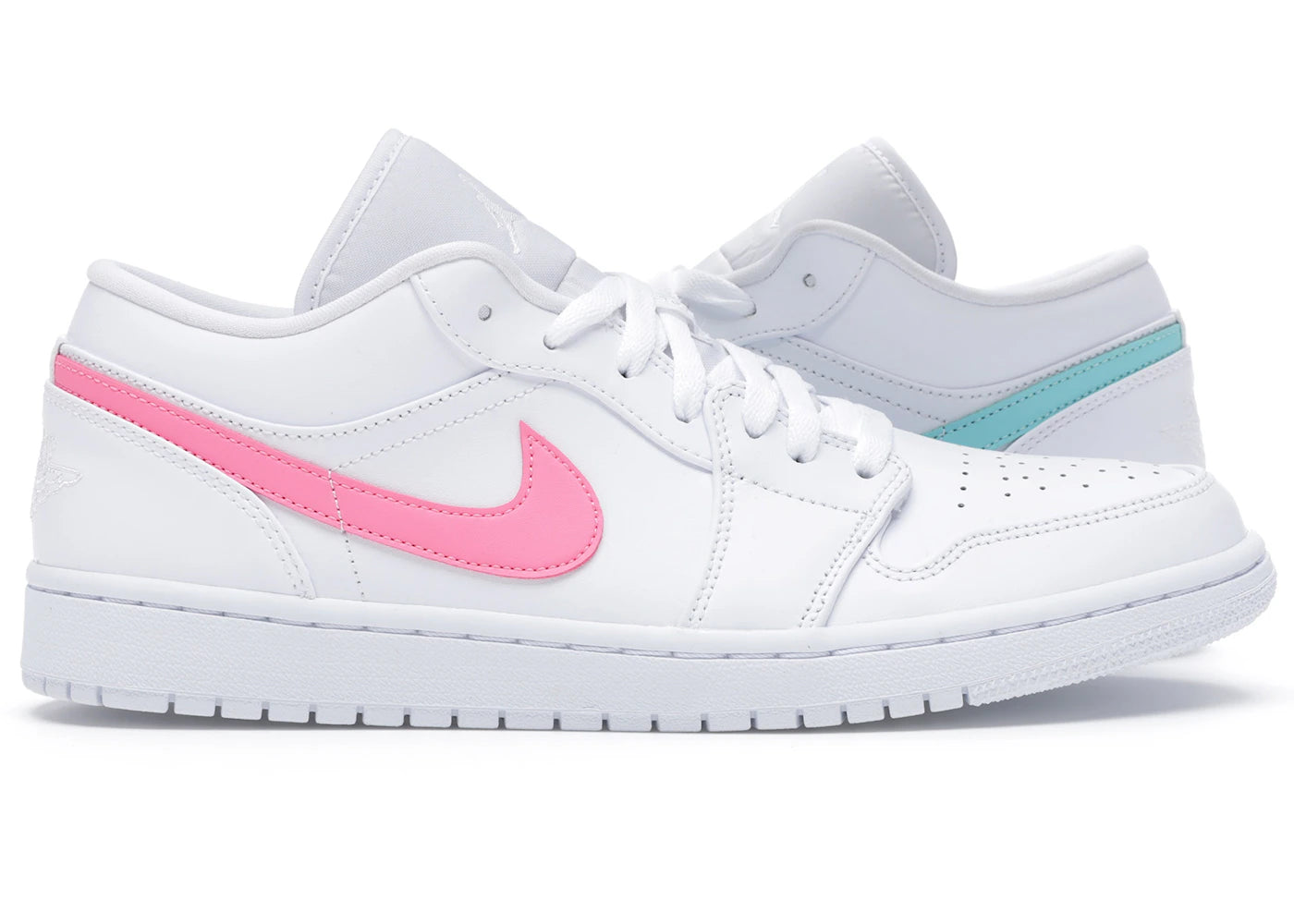 Jordan 1 Low White Multi-Color Swoosh