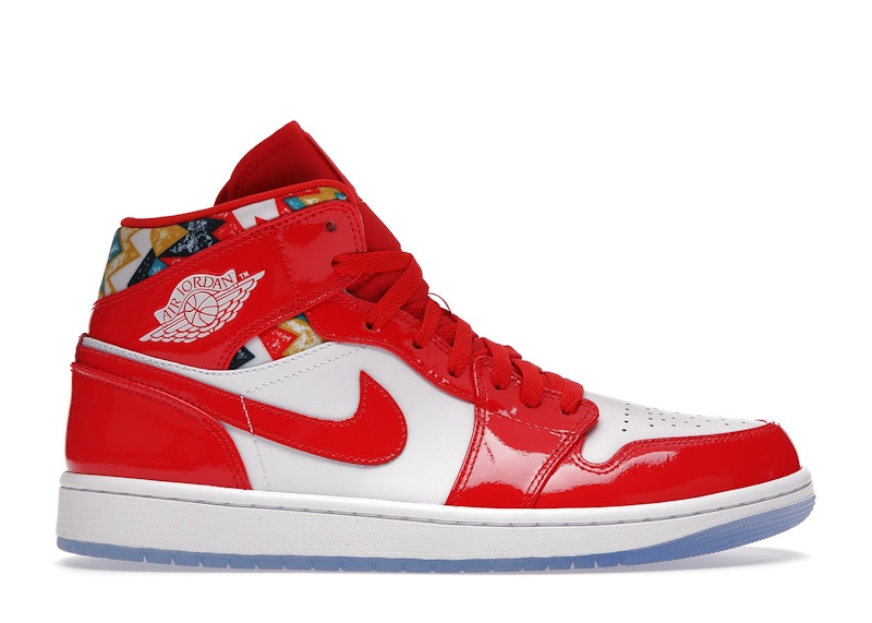 Jordan 1 Mid Barcelona Sweater Red Patent