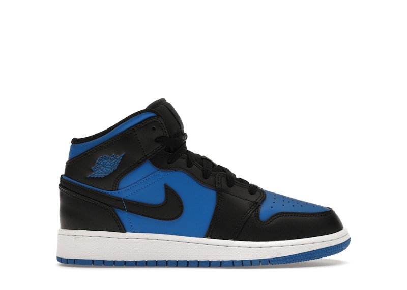 Jordan 1 Mid Black Royal Blue (Gs)