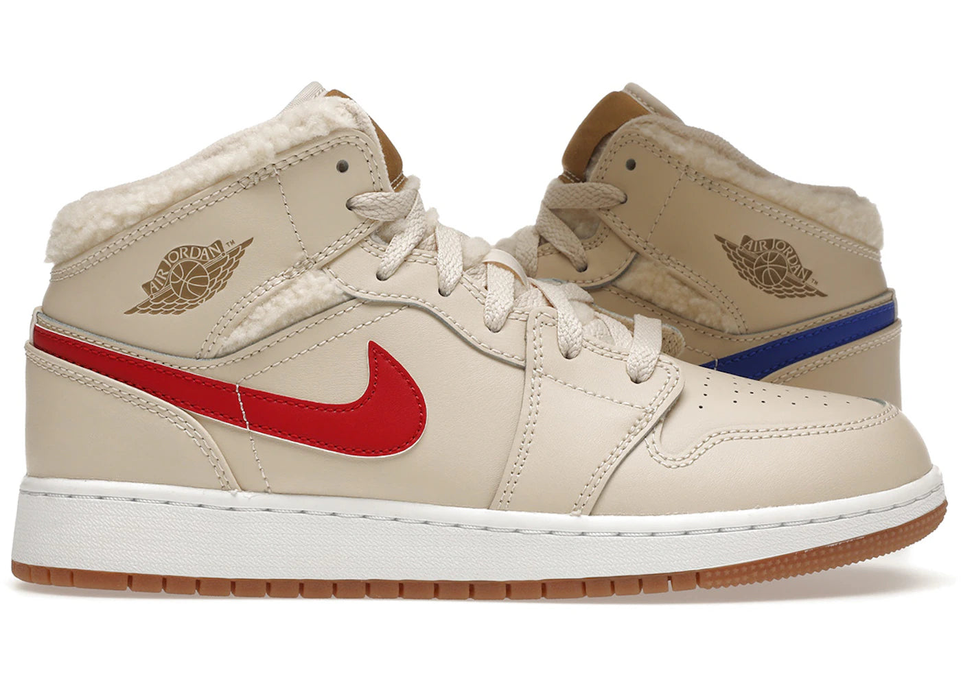 Jordan 1 Mid Utility Fleece Pearl White (Gs)