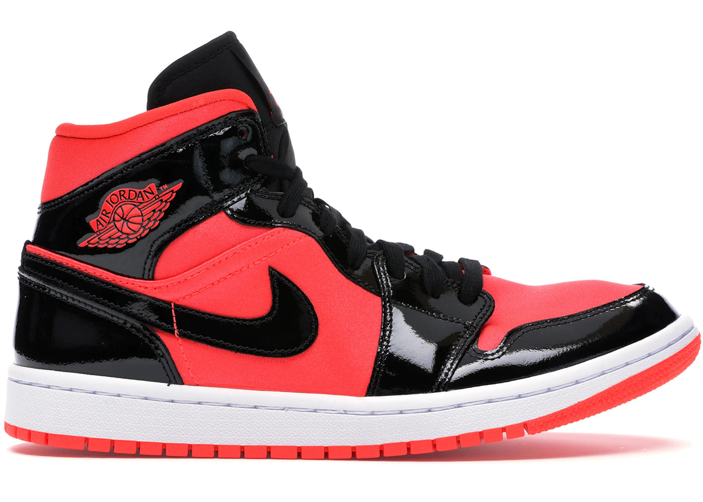 Jordan 1 Mid Hot Punch Black (Women'S)
