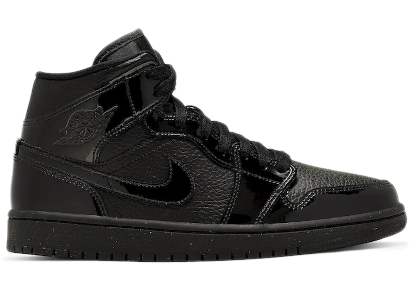 Jordan 1 Mid Patent Triple Black (Women'S)