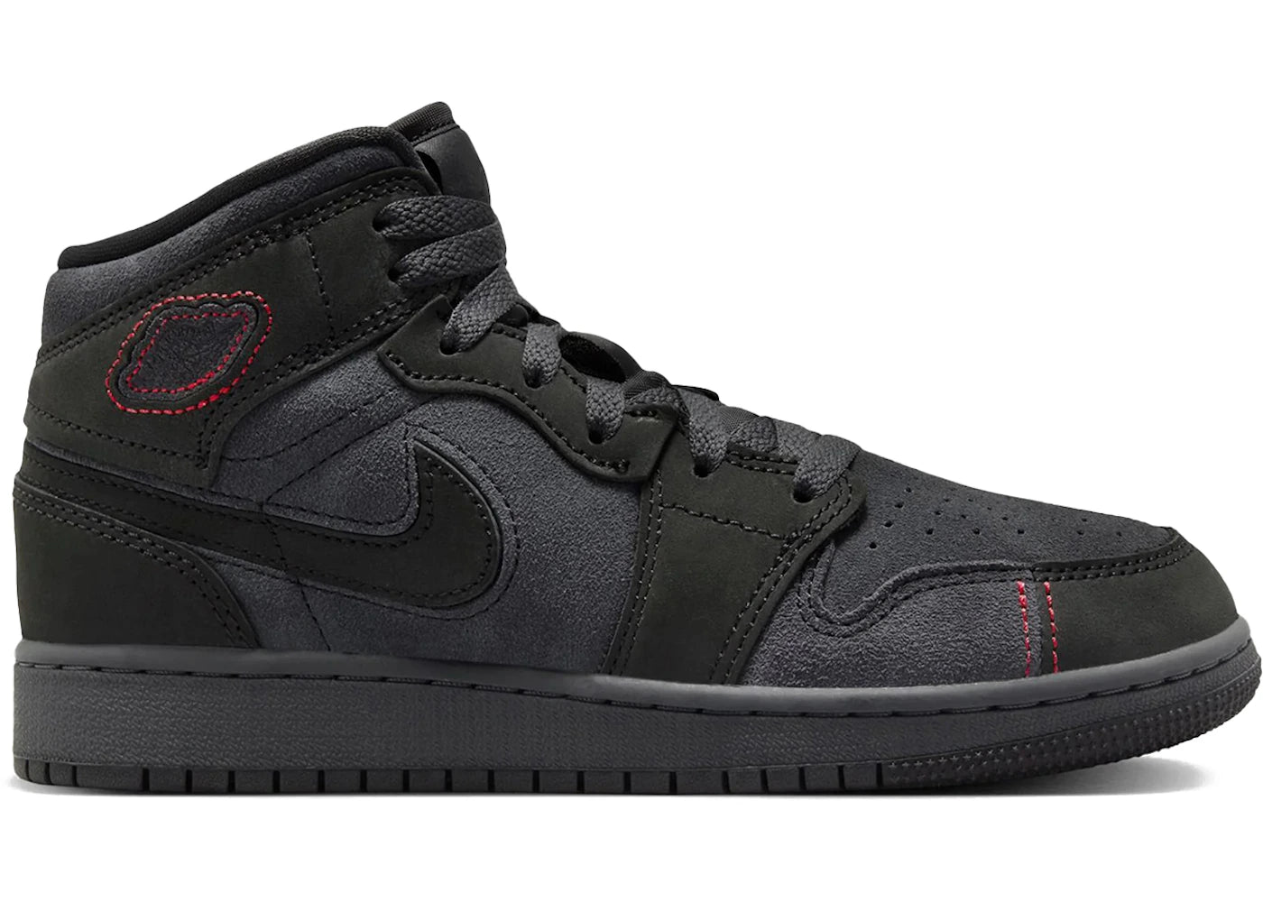 Jordan 1 Mid Se Craft Dark Smoke Red (Gs)