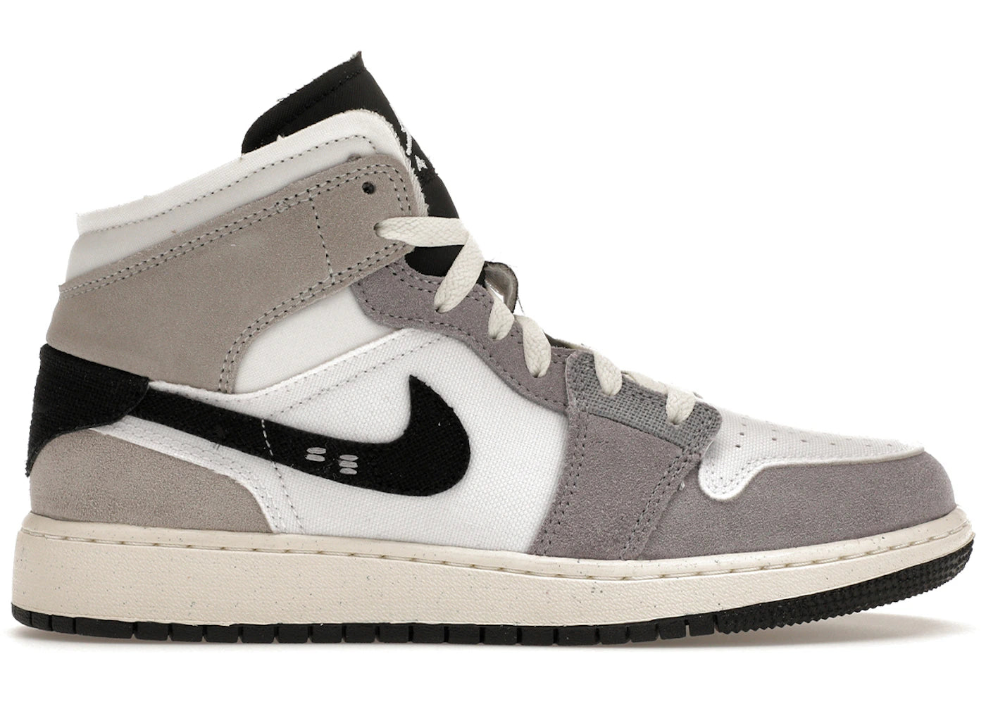 Jordan 1 Mid Se Craft White Cement Grey Black (Gs)