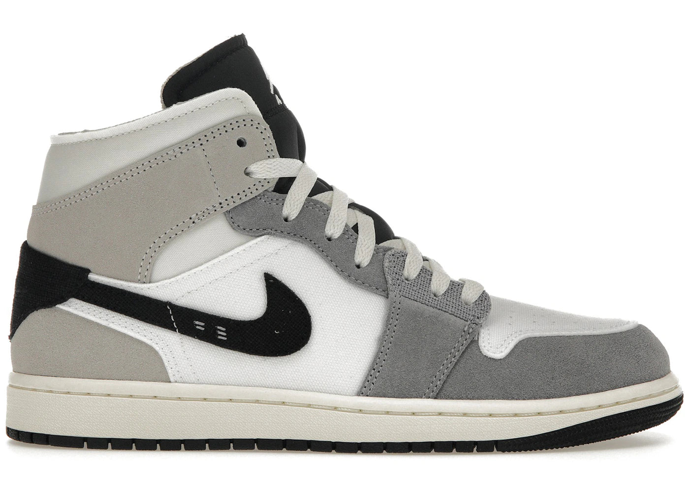 Jordan 1 Mid Se Craft White Cement Grey Black