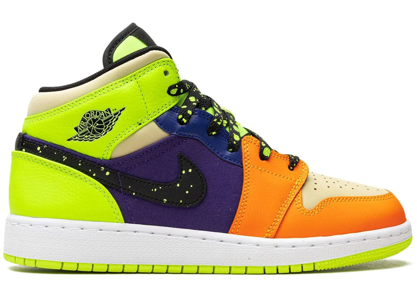 Jordan 1 Mid Se Volt Vivid Orange (Gs)