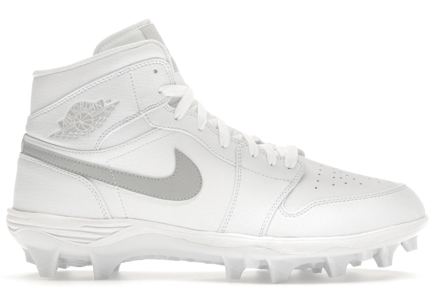 Jordan 1 Mid Td Cleat White Grey Fog