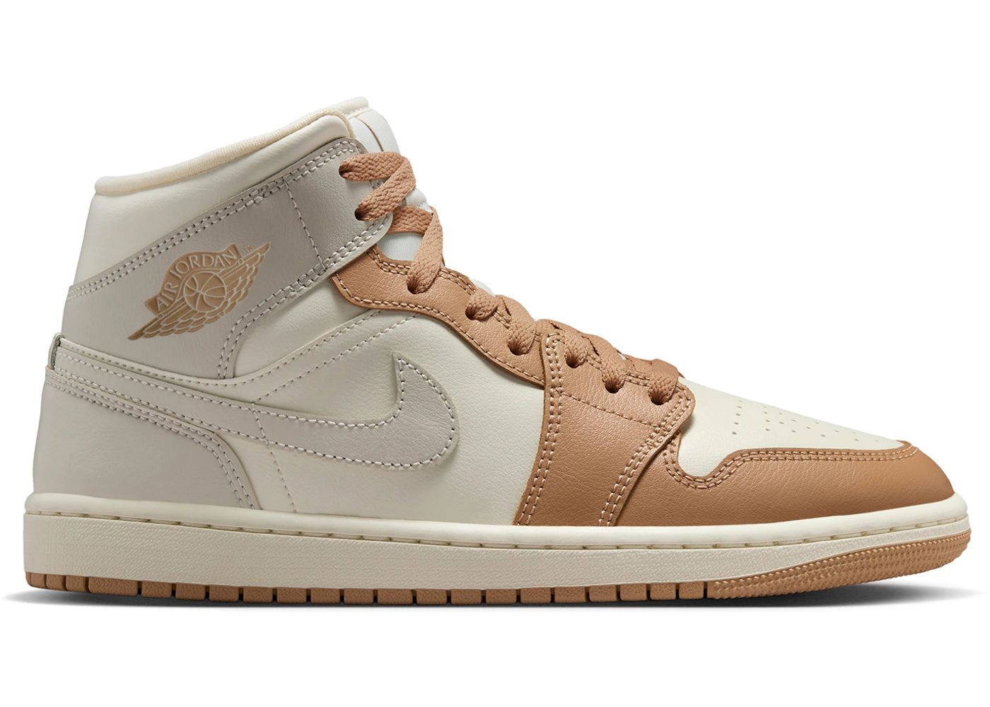 Jordan 1 Mid Tan Toe (Women'S)