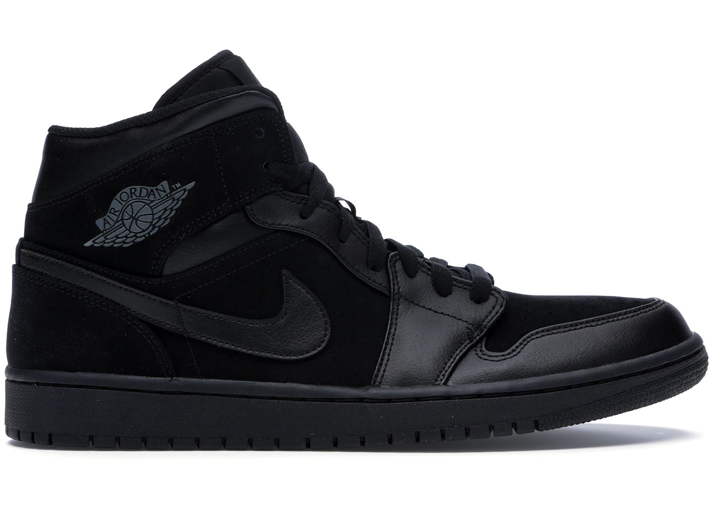 Jordan 1 Mid Triple Black 2018