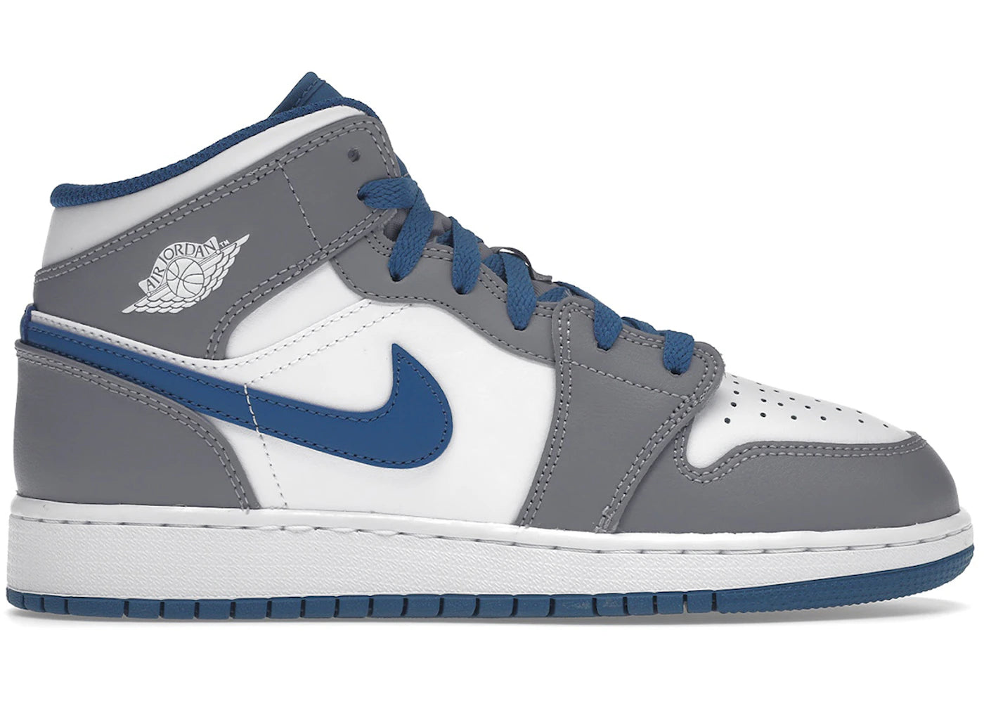 Jordan 1 Mid True Blue Cement (Gs)