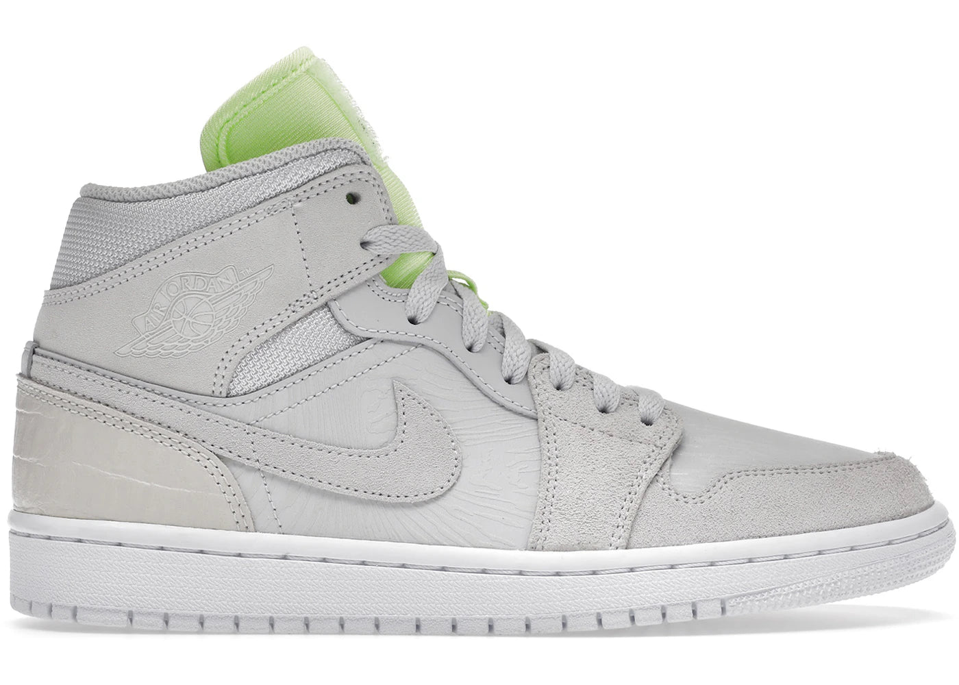 Jordan 1 Mid Vast Grey Ghost Green (Women'S)
