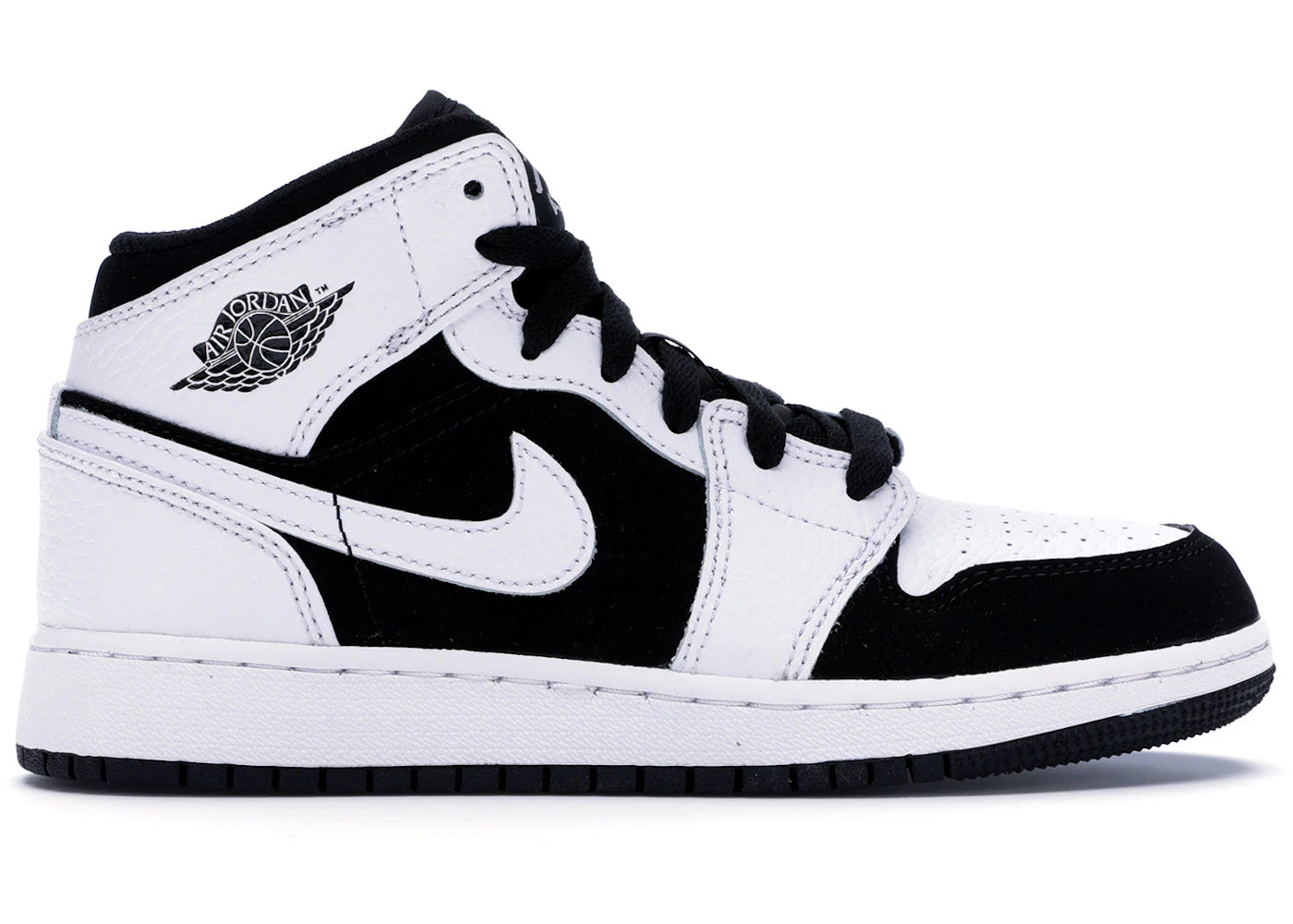Jordan 1 Mid White Black (Gs)