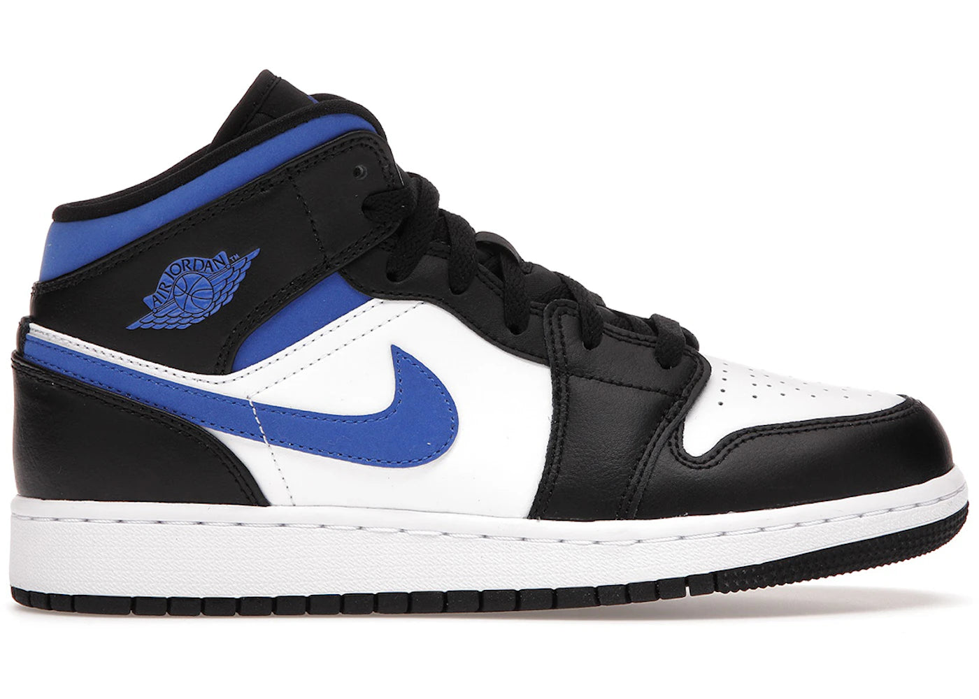 Jordan 1 Mid White Black Racer Blue (Gs)
