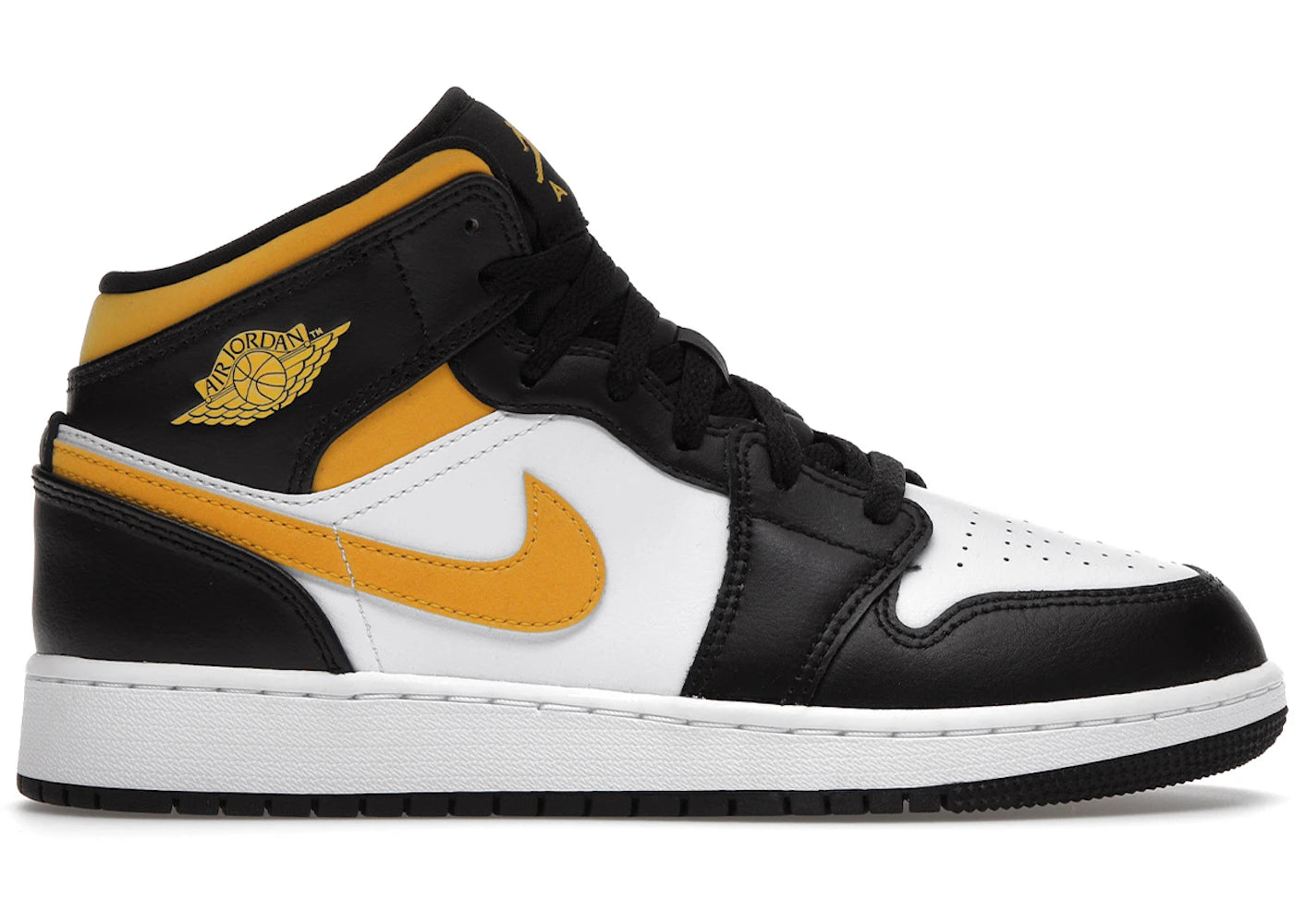 Jordan 1 Mid White Pollen Black (Gs)