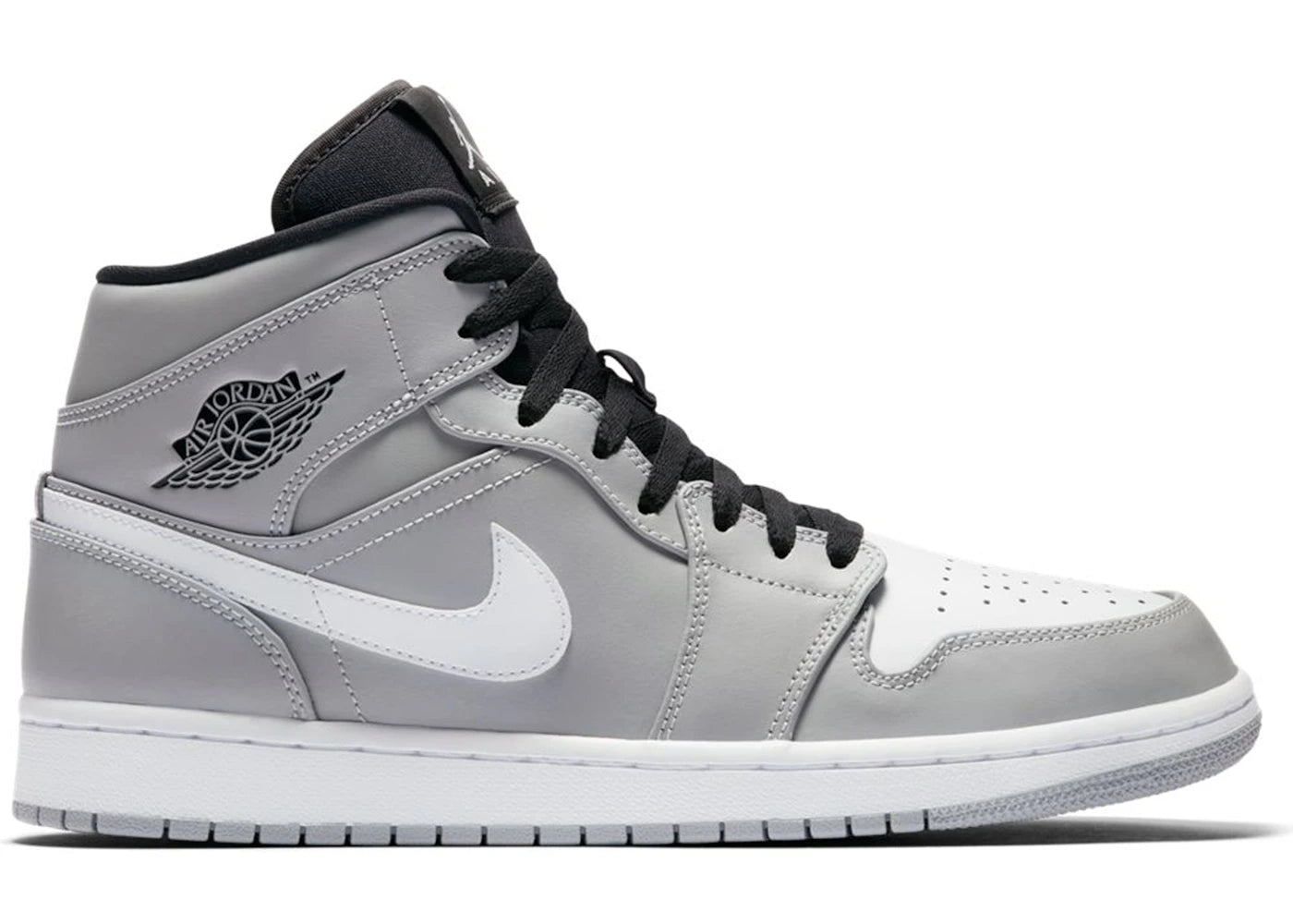 Jordan 1 Mid Wolf Grey Black White