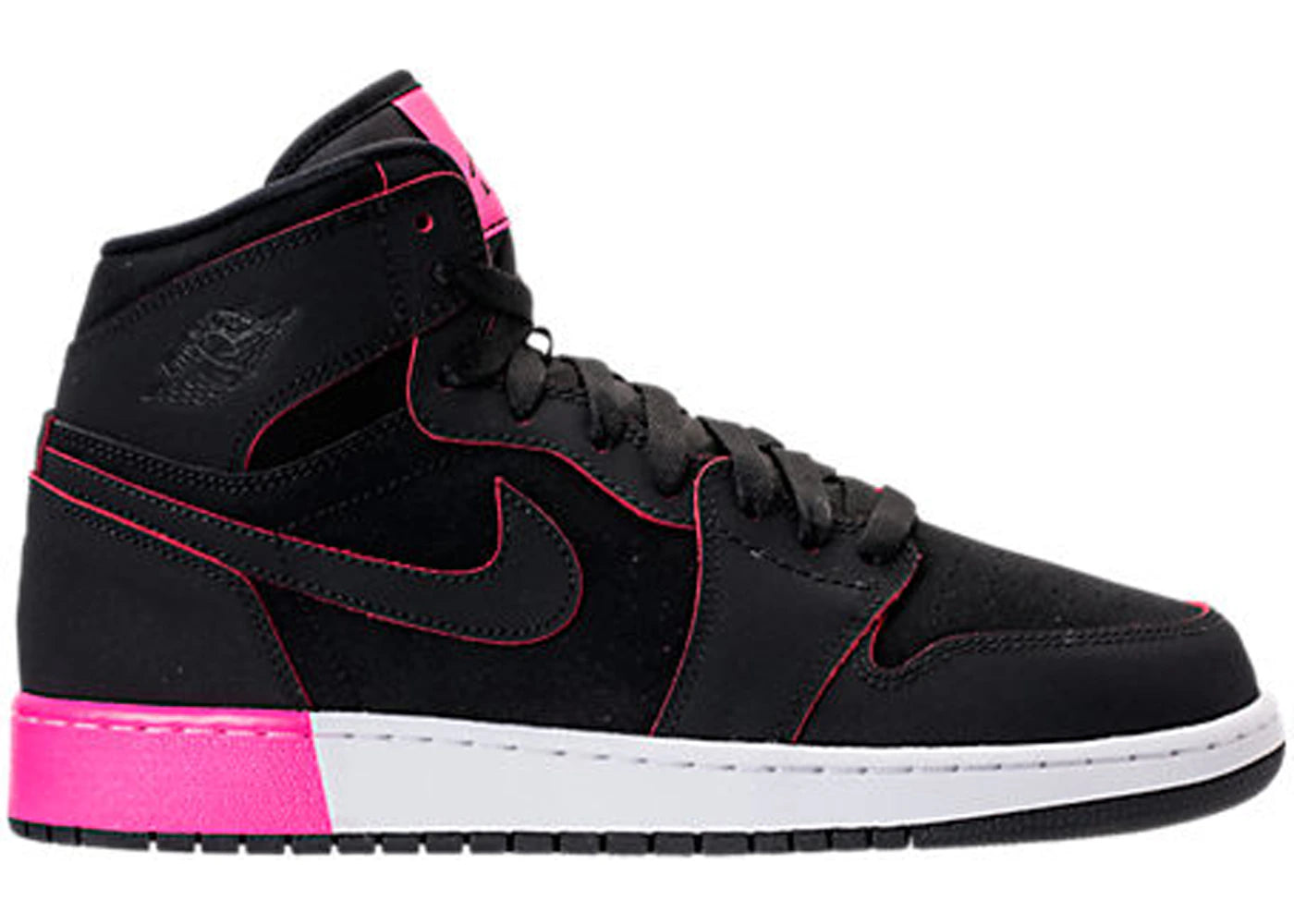 Jordan 1 Retro High Black Hyper Pink White (Gs)