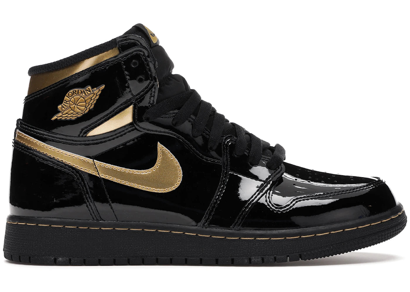 Jordan 1 Retro High Black Metallic Gold (2020) (Gs)