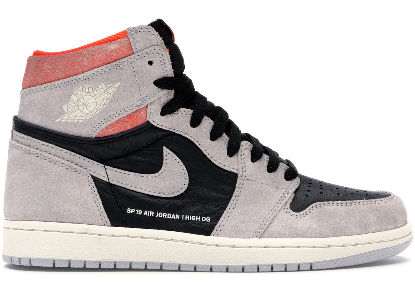 Jordan Retro High Neutral Grey Hyper Crimson UK