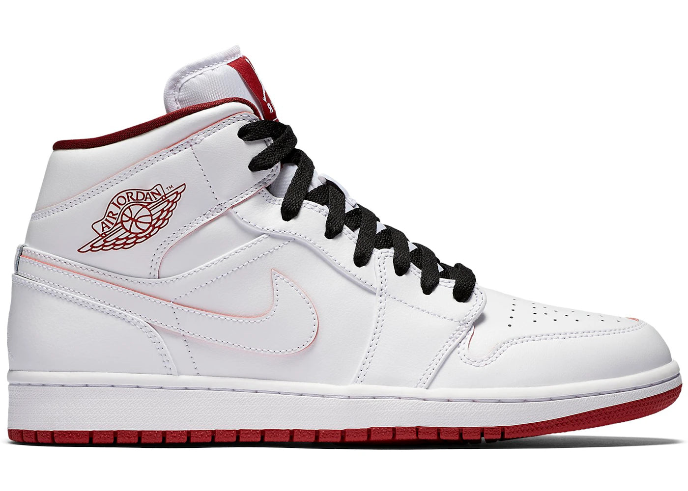 Jordan 1 Retro Mid White Gym Red Black