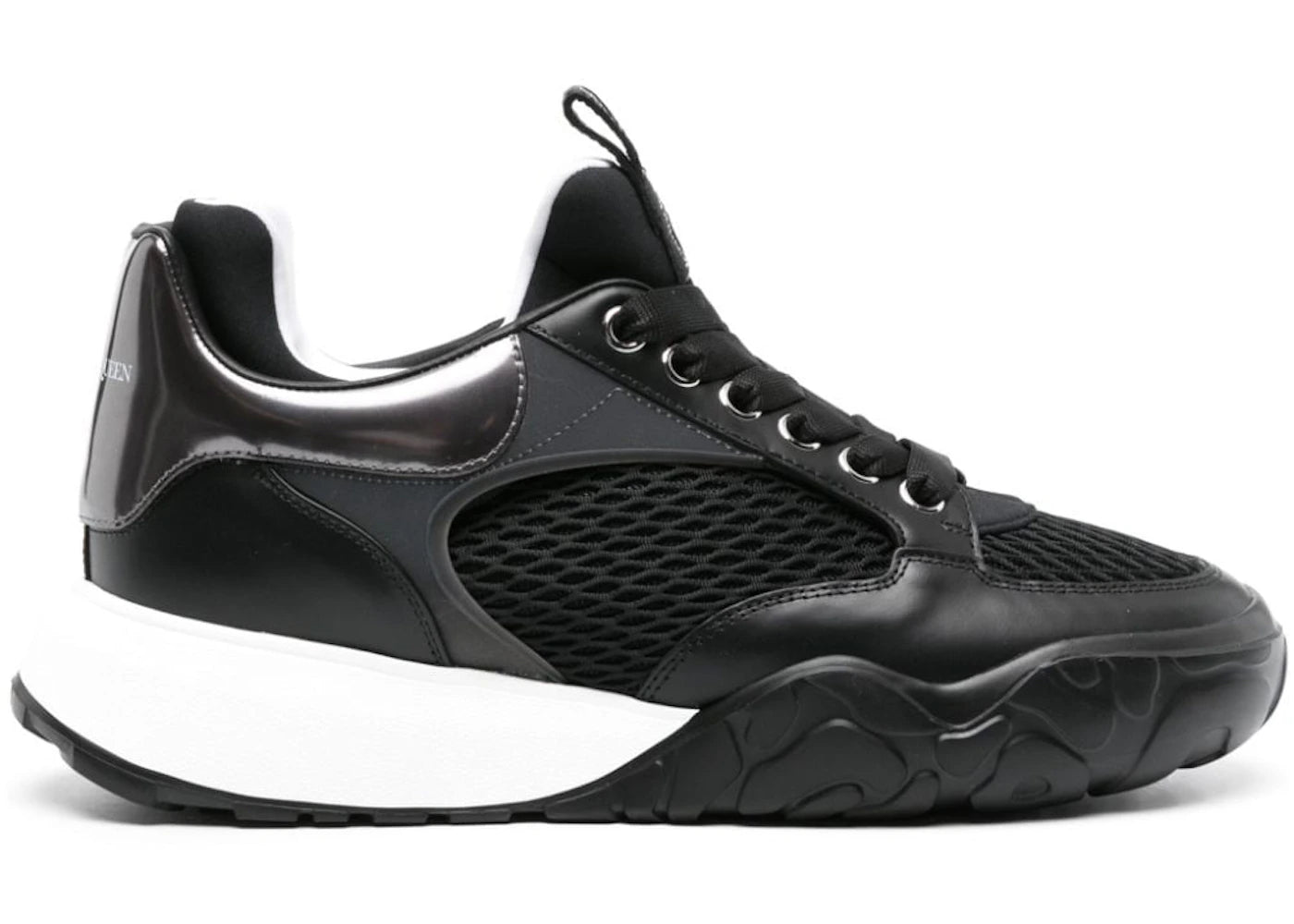 Alexander Mcqueen Court Black White Mesh