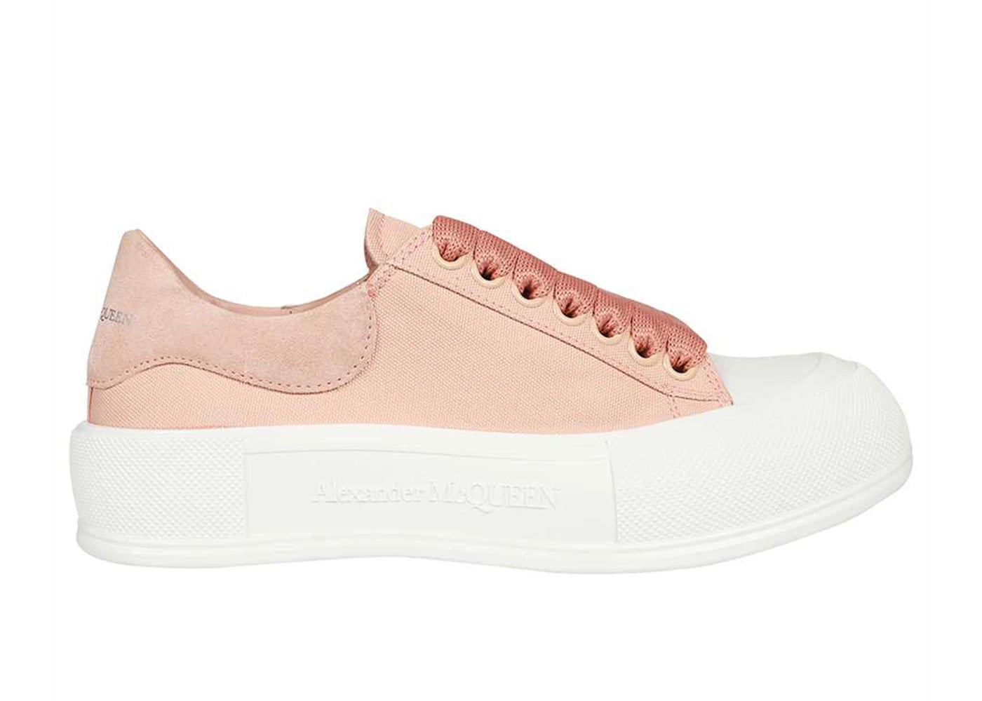 alexander mcqueen deck skate plimsoll lace-up magnolia (women's)