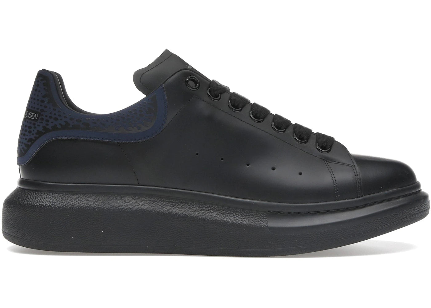 alexander mcqueen oversized black blue croc