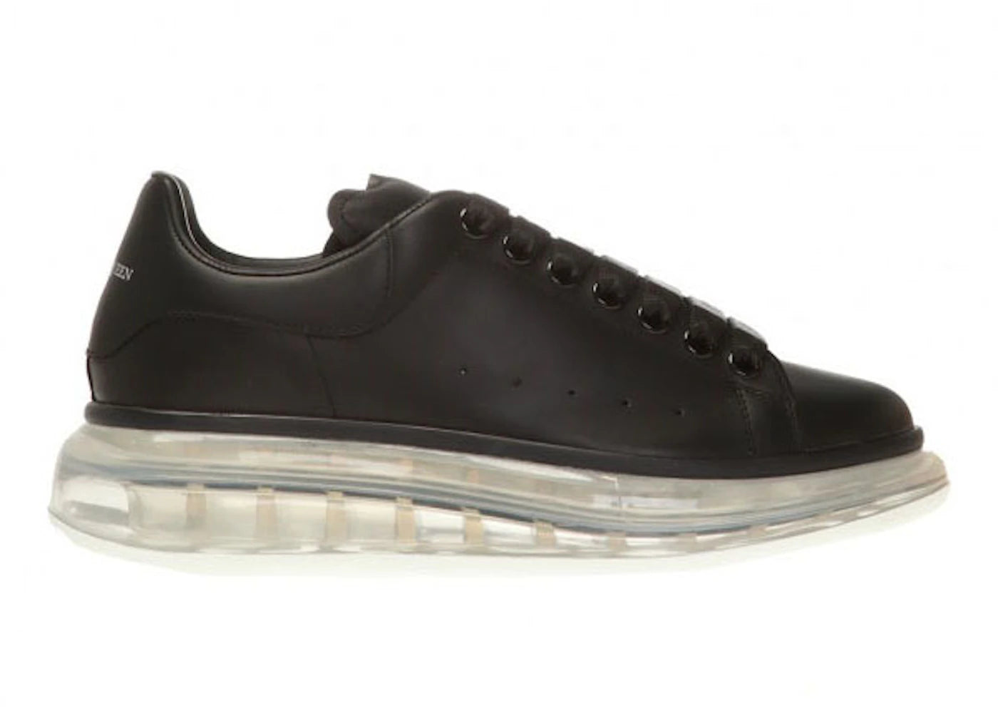 alexander mcqueen oversized black clear sole (women's)