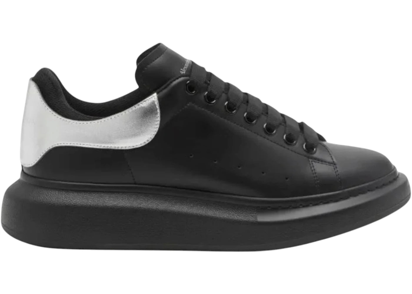 alexander mcqueen oversized black silver