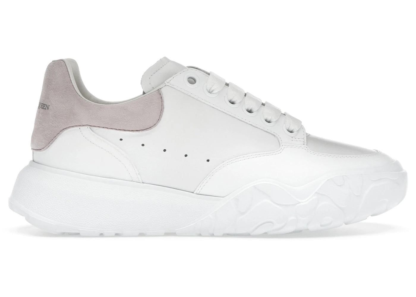 alexander mcqueen oversized court trainer white patchouli (women's)