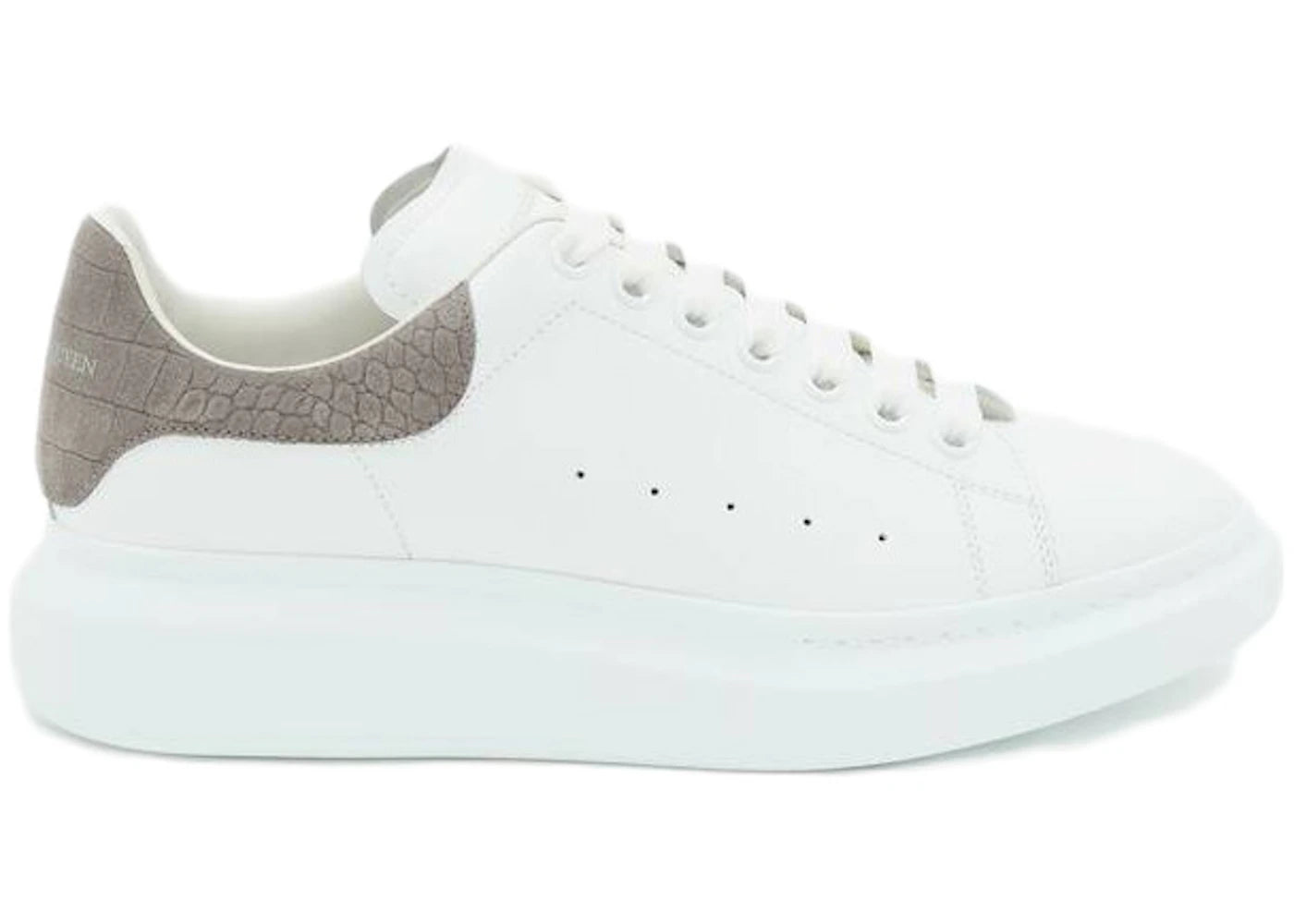 alexander mcqueen oversized lead croc suede