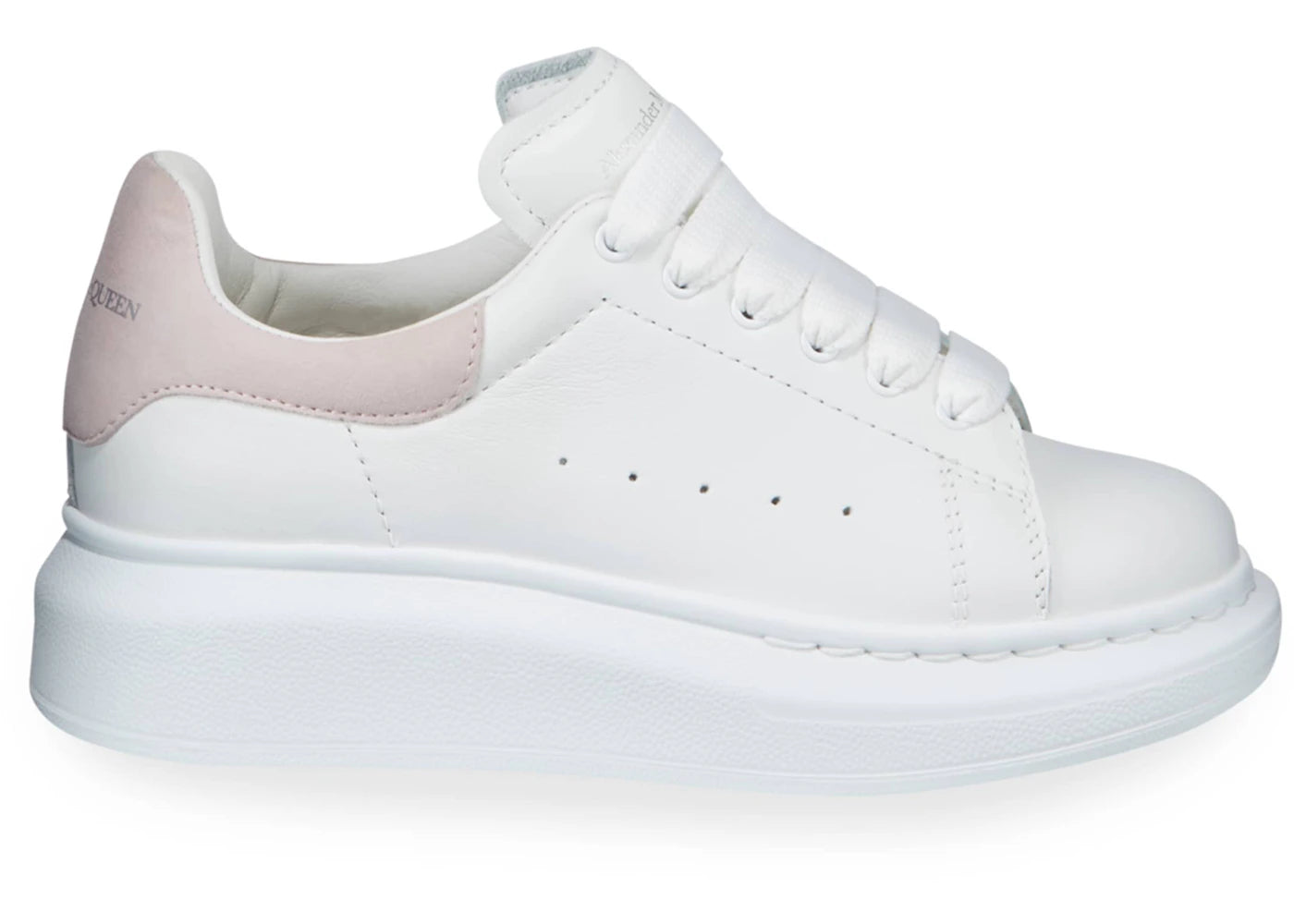 alexander mcqueen oversized sneaker white light pink (kids)