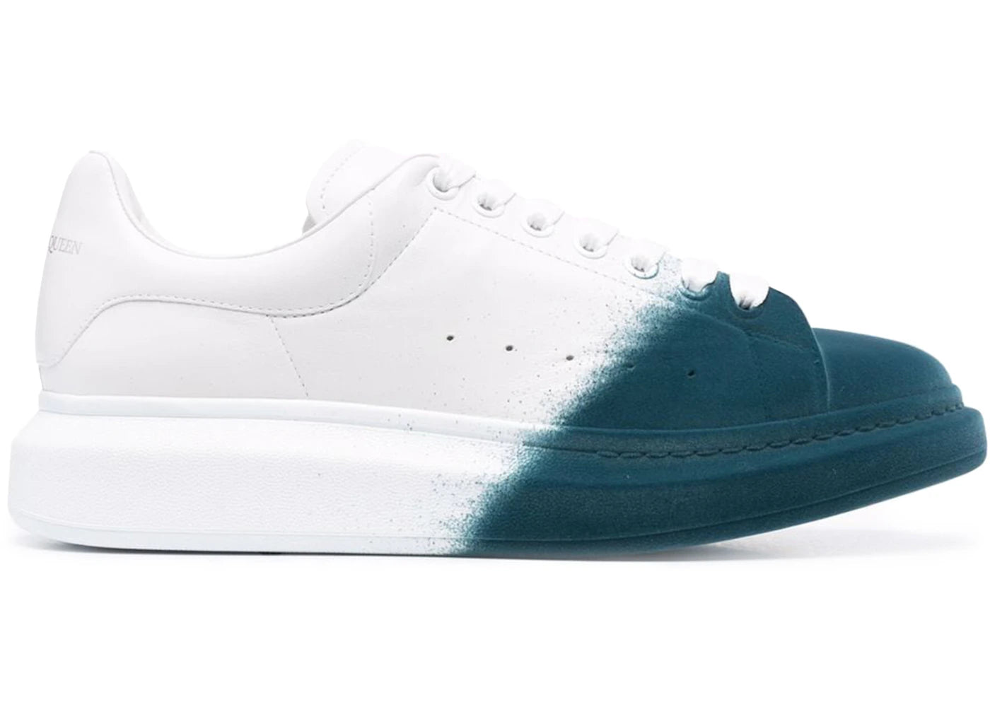 Alexander Mcqueen Oversized Two-Tone White Emerald Green