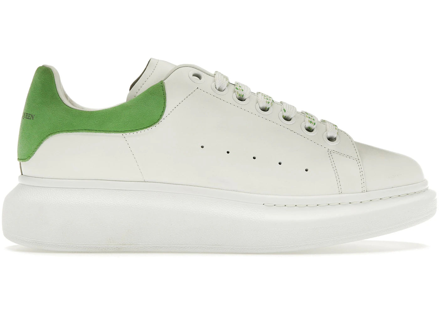 alexander mcqueen oversized white acid green (women's)