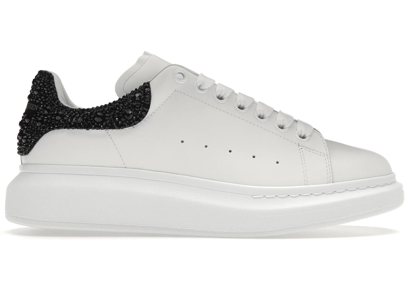 alexander mcqueen oversized white black crystals