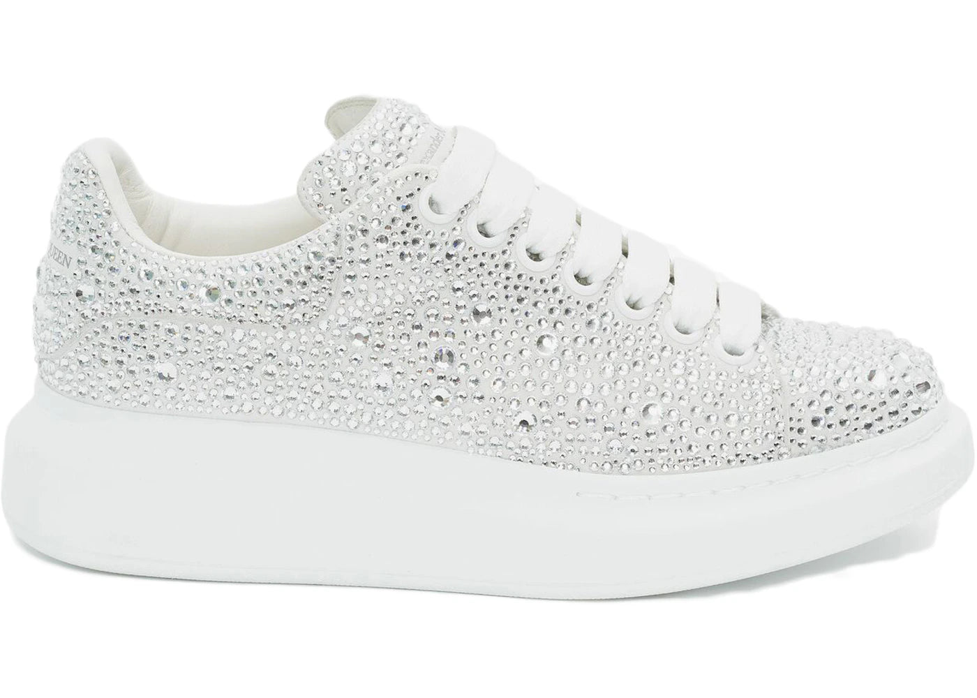 alexander mcqueen oversized white crystal