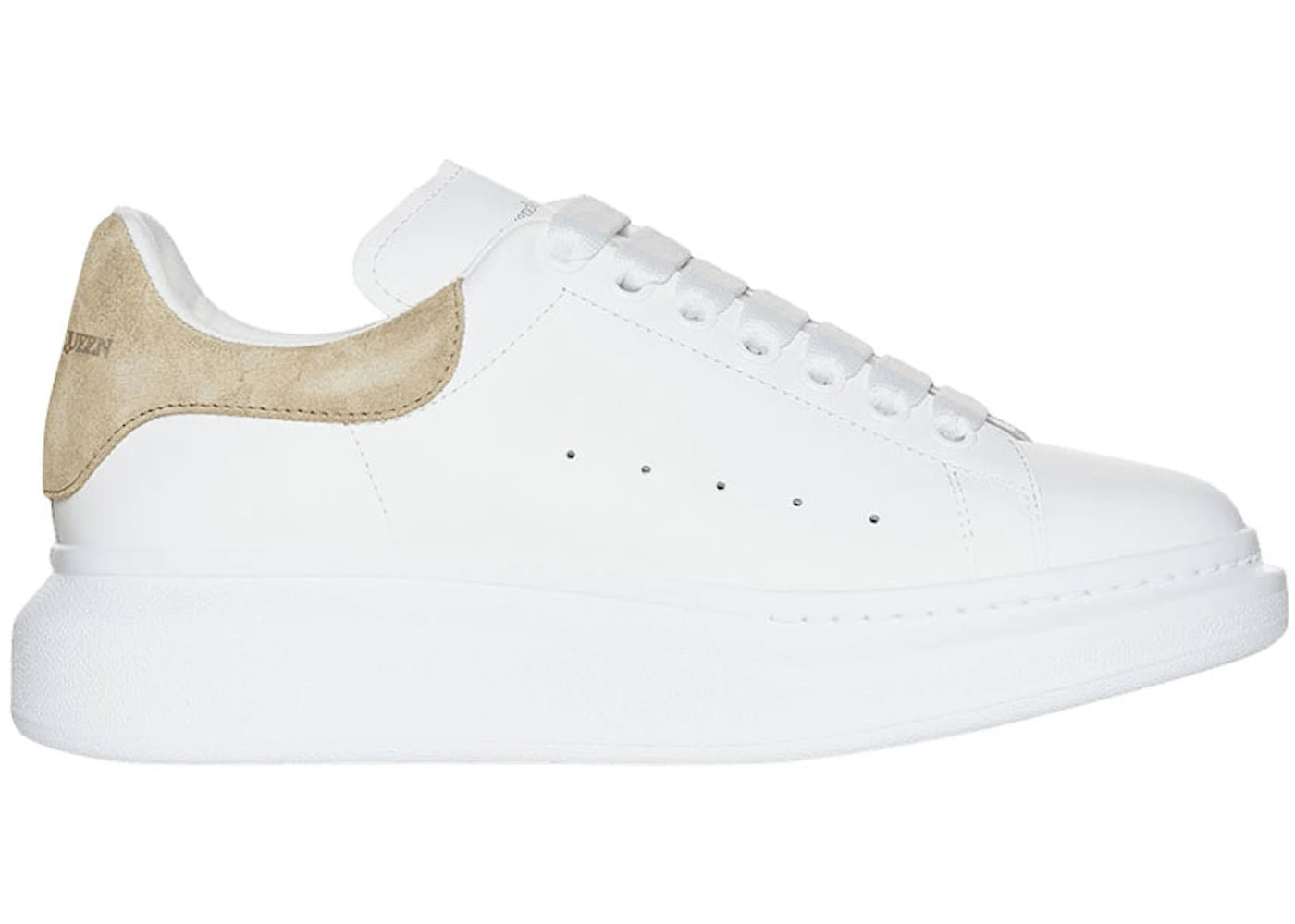alexander mcqueen oversized white beige