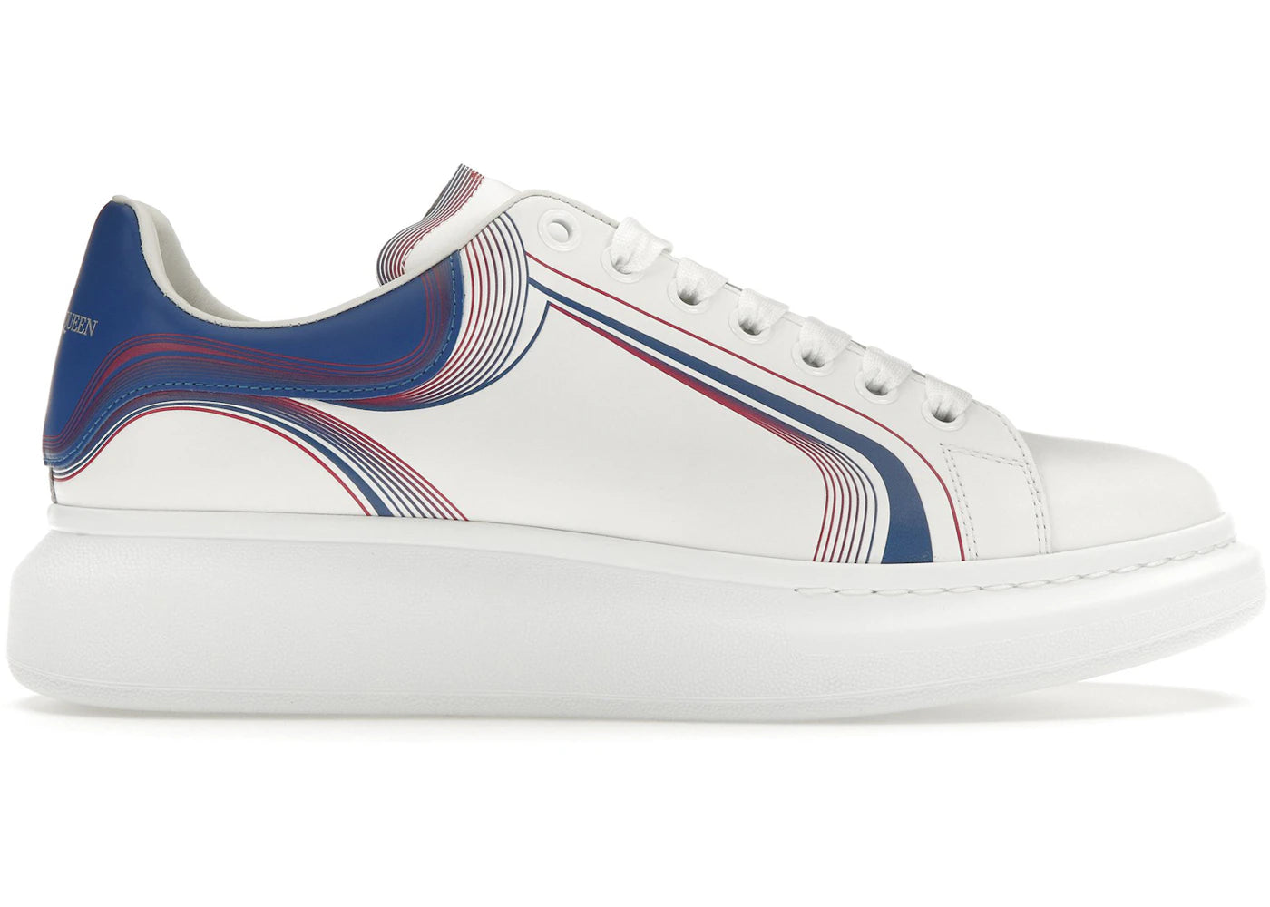 alexander mcqueen oversized white galactic blue