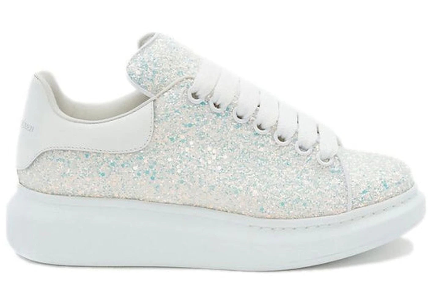 alexander mcqueen oversized white ice glitter (women's)