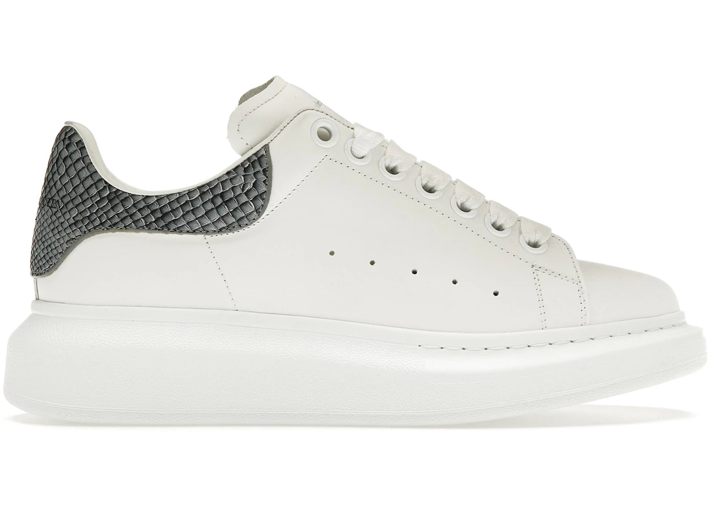 alexander mcqueen oversized white ice snake (women's)