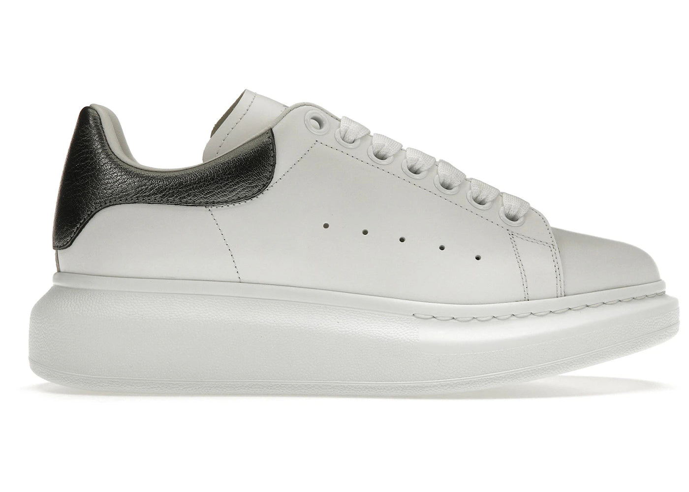alexander mcqueen oversized white metallic (women's)