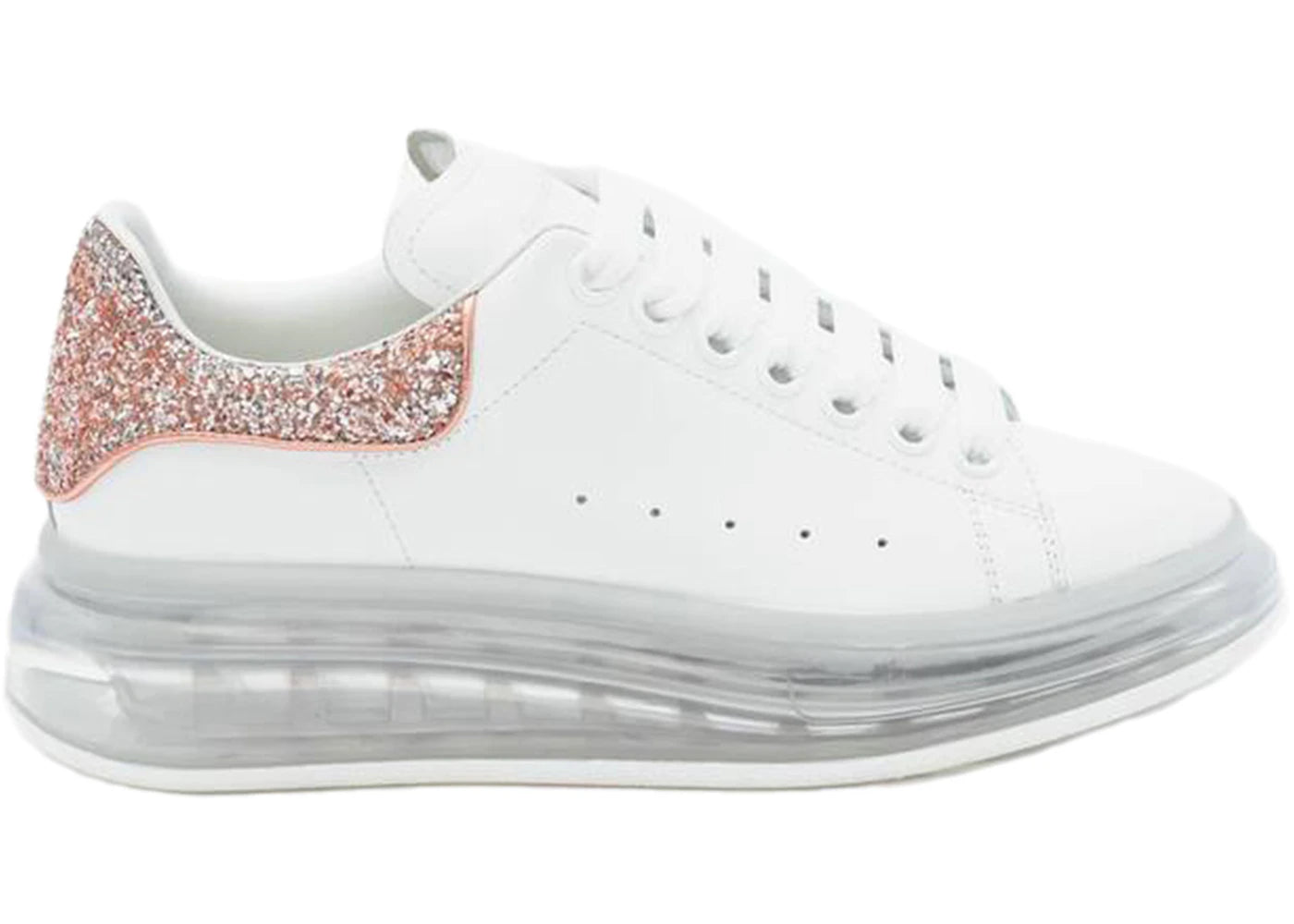 alexander mcqueen oversized white pink glitter (women's)