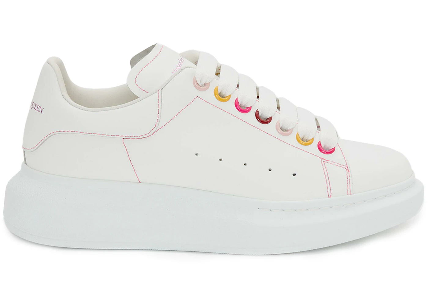 alexander mcqueen oversized white rainbow eyelets (women's)