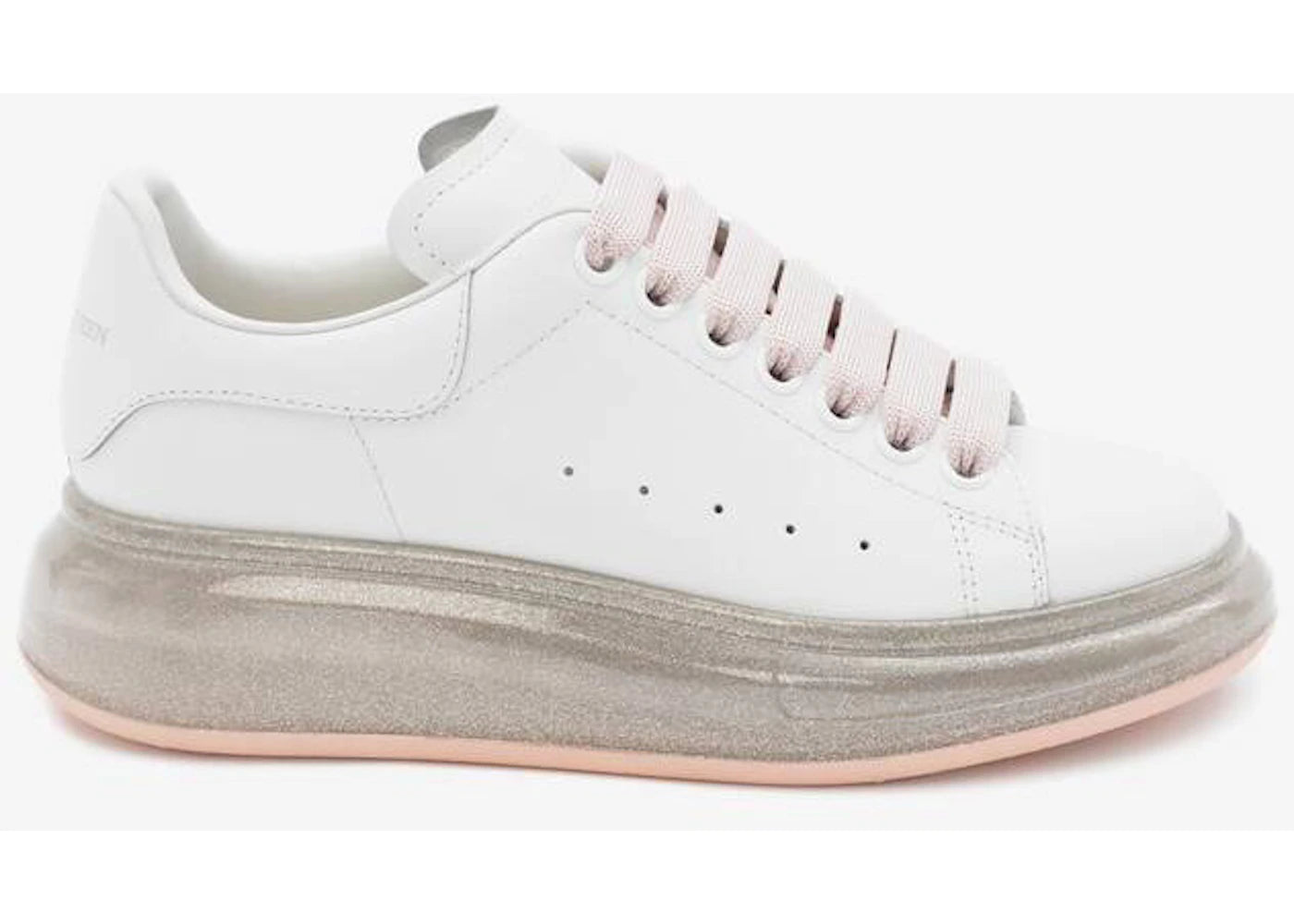 alexander mcqueen oversized white rose gold sole (women's)