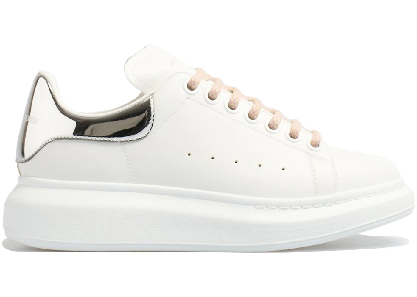 alexander mcqueen oversized white silver pink (women's)
