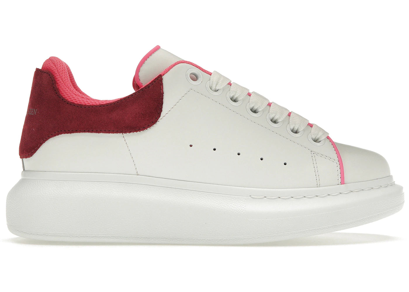 Alexander Mcqueen Oversized White Velvet Fuchia (Women'S)