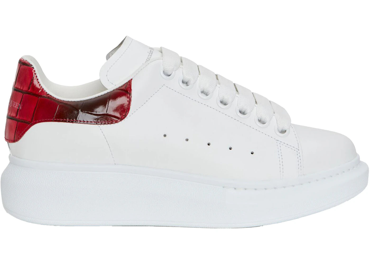 alexander mcqueen oversized white welsh red (women's)