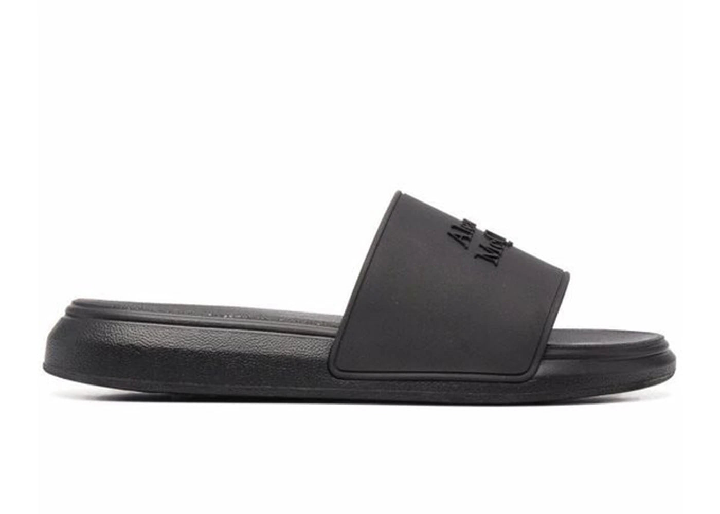 alexander mcqueen pool slide black fw21