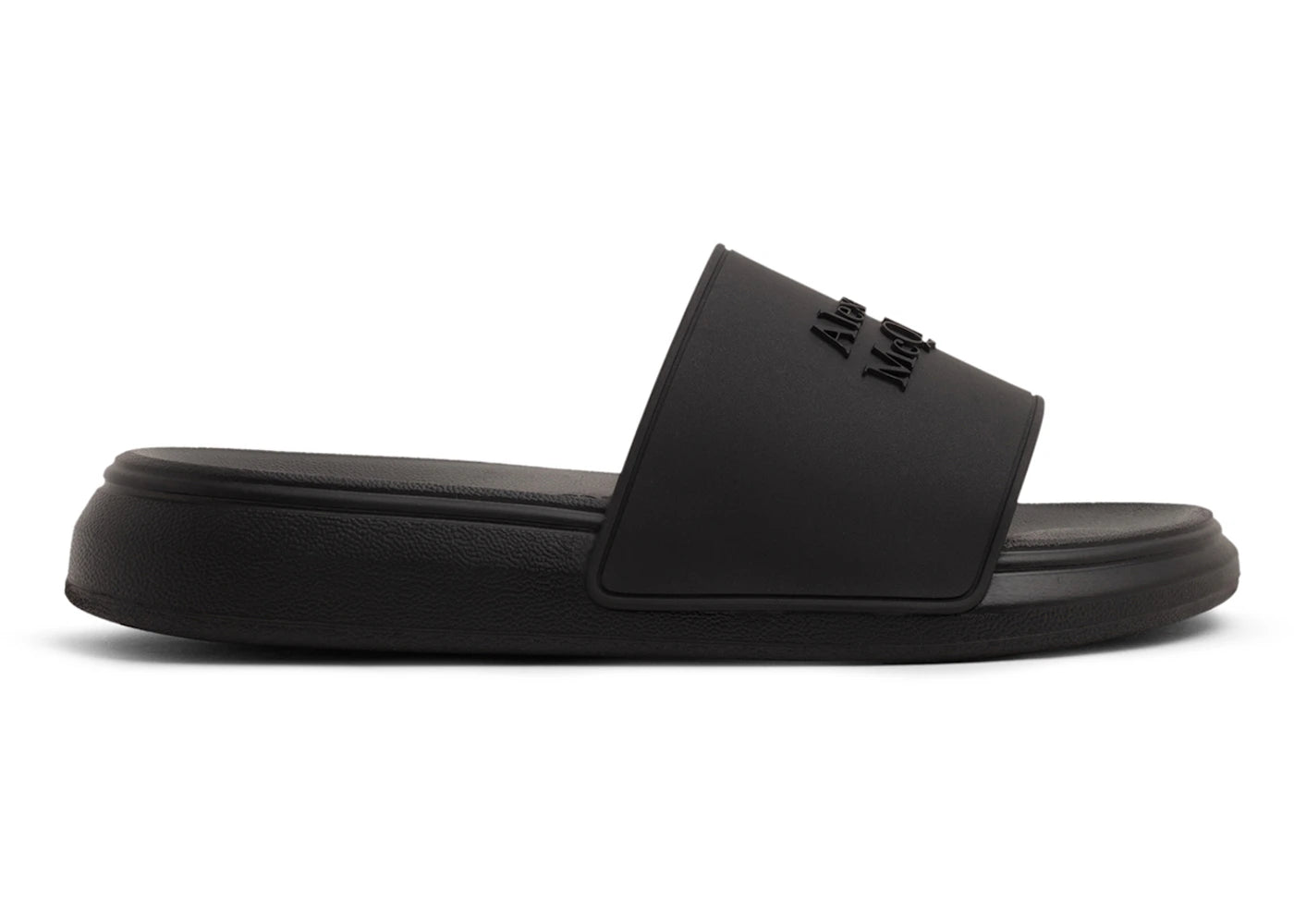 alexander mcqueen pool slide black